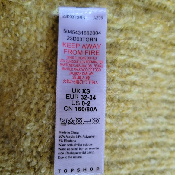 TopShop Oversized Roll Neck Pull Over Sweater Dress 0-2 - Picture 12 of 12